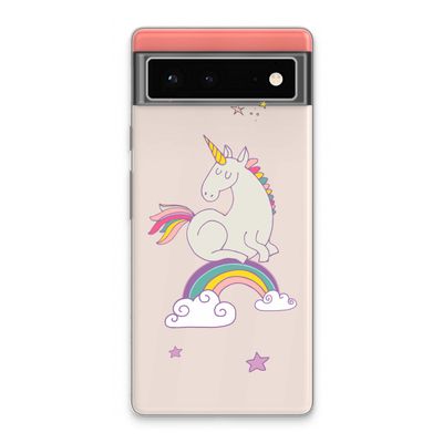 Regenboog eenhoorn: Google Pixel 6 Transparant Hoesje