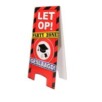 Waarschuwingsbord geslaagd diploma - felicitatie bord - afgestudeerd - feestartikelen - versiering