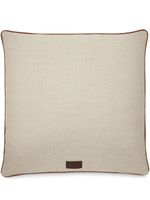 Brunello Cucinelli coussin en coton mélangé à patch logo - Blanc