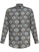 ETRO chemise en soie à imprimé cachemire - Bleu