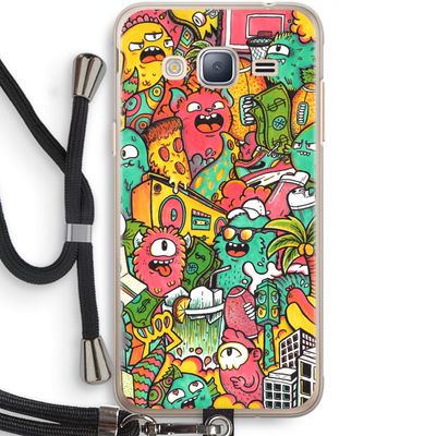 Vexx City: Samsung Galaxy J3 (2016) Transparant Hoesje met koord