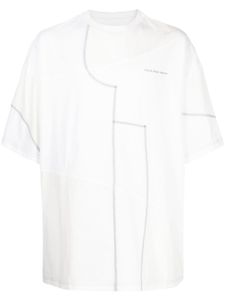 Feng Chen Wang t-shirt en coton à empiècements - Blanc