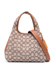 Coach sac Hadley en cuir à motif monogrammé - Marron