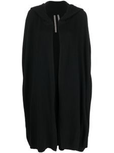 Rick Owens cardigan long à capuche - Noir