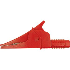 Cliff Croc Clip Veiligheids-krokodilklem Steekaansluiting 4 mm CAT III 1000 V Rood