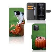 Apple iPhone 12 Pro Max | Telefoonhoesje | Met pasjeshouder | Kitten
