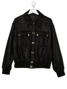 Balmain Kids veste bomber à paillettes - Noir