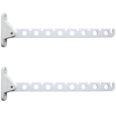 Kledinghaak - 2x stuks - inklapbaar - wit - 30 cm - voor 16 hangers