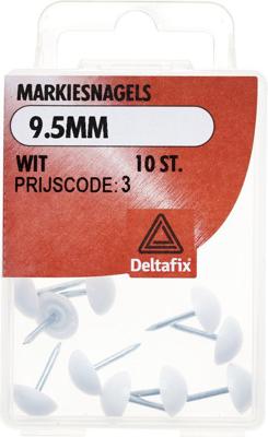 Markiesnagels 9,5mm wit 10st - Deltafix