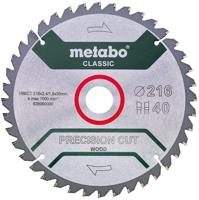 Metabo Accessoires Metabo cirkelzaagblad "precision cut" hw/ct ø 216 mm, 40 wz 5° - 628060000