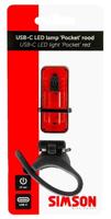 Simson usb-c led lamp 'pocket' rood