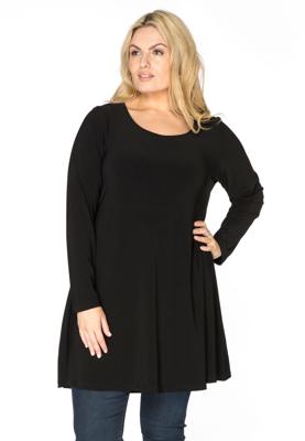 Yoek Tuniek wide bottom | Zwart | Maat 54/56
