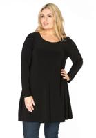 Yoek Tuniek wide bottom | Zwart | Maat 38/40