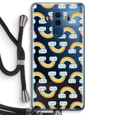 Regenboog: Huawei Mate 10 Pro Transparant Hoesje met koord