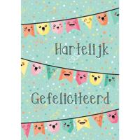 Wenskaarten Gefeliciteerd pak a 10 stuks Wenskaarten Gefeliciteerd pak a 10 stuks
