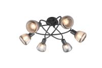 Trio PlafondlampTarifa met geribbeld glas - 662800632