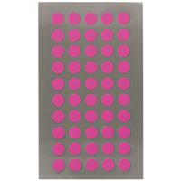 Hobby stickers - 400x stuks - D8 mm - neon roze ronde stickers - Kantoor stickers - Scrapbook