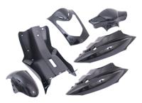Edge Plaatset 7-delig voor kymco agility 10- en 12 inch met 2 persoons buddyseat aan 1 stuk - metallic zwart