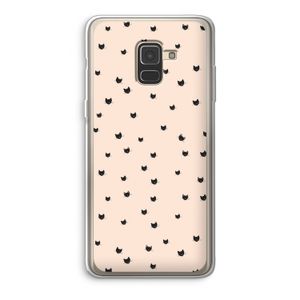 Kleine kattenkopjes: Samsung Galaxy A8 (2018) Transparant Hoesje