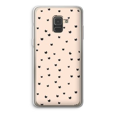 Kleine kattenkopjes: Samsung Galaxy A8 (2018) Transparant Hoesje