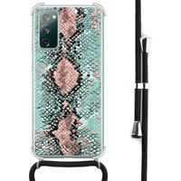 Samsung Galaxy S20 FE hoesje met koord - Snake pastel