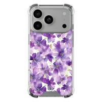 iPhone 17 Pro shockproof hoesje - Floral violet