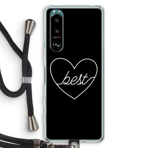 Best heart black: Sony Xperia 5 III Transparant Hoesje met koord