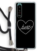 Best heart black: Sony Xperia 5 III Transparant Hoesje met koord