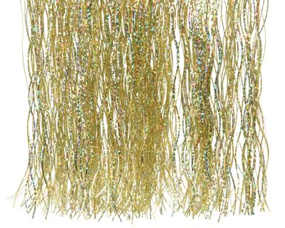 Decoris lametta vinyl kerstversiering glans goud/laser 50x40 cm
