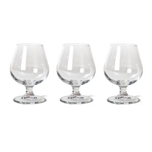 Cognac/likeur glazen - Set van 3x - 250 ml - glas - Vaatwasmachinebestendig