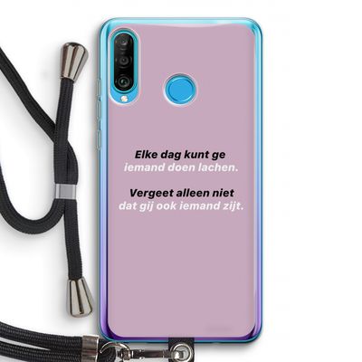 gij zijt ook iemand: Huawei P30 Lite Transparant Hoesje met koord gij zijt ook iemand: Huawei P30 Lite Transparant Hoesje met koord