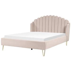 Beliani - AMBILLOU - Bed - Lichtbeige - 180 x 200 cm - Polyester