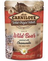 CARNILOVE CAT POUCH Nat kattenvoer Everzwijn, Kamille 85 g