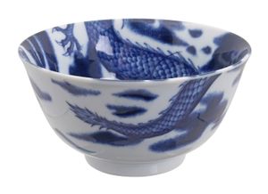 Blauwe Kom - Dragon Zwart - 12.7 x 6.5cm 350ml