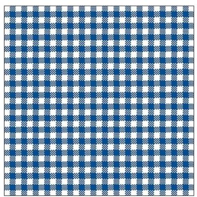 Servetten - geruit/ruitjes - blauw/wit - 20x stuks - 3-laags - feestartikelen party bbq servetten