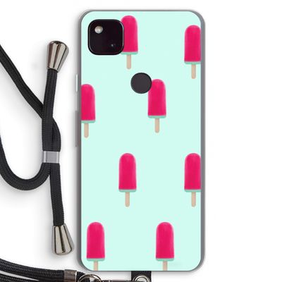 Waterijsje: Pixel 4a 5G Transparant Hoesje met koord