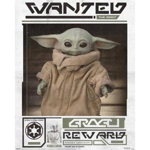 Poster Star Wars The Mandalorian Grogu Wanted 40x50cm
