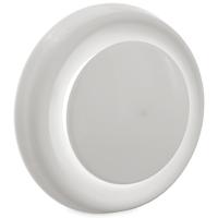 Ventilatie ventiel kunststof rond 125mm wit met klemveren en bus - thumbnail