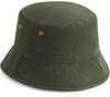 Beechfield CB84R Recycled Polyester Bucket Hat - Olive Green - S/M