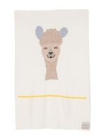 Gensami kids couverture Alpachino en maille intarsia - Blanc