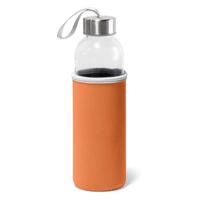 Sport waterfles/drinkfles - met softshell beschermhoes oranje - 520 ml - Sportfles - Bidon - thumbnail