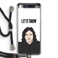 Let It Snow: Samsung Galaxy A80 Transparant Hoesje met koord
