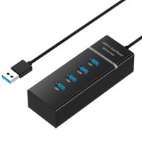 4 Poorts USB 3.0 HUB super snel 5Gbps Plug en Play met LED Power Indicator BYL-P104 (zwart)