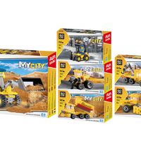 Blocki-set: 6 bouwvoertuigen - thumbnail