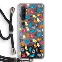 Kleurrijke katten: Xiaomi Mi Note 10 Pro Transparant Hoesje met koord