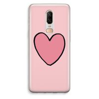 Hartje: OnePlus 6 Transparant Hoesje Hartje: OnePlus 6 Transparant Hoesje