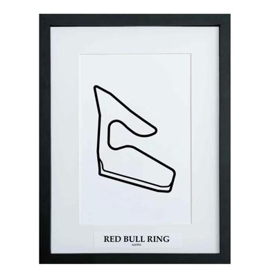 Formule 1 Circuit Red Bull Ring Oostenrijk 3D Print - Zwart