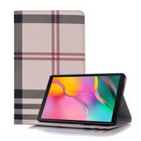 Geruite textuur horizontale Flip lederen case voor Galaxy tab A 8 (2019) P200/P205 met houder & kaartsleuven & portemonnee (wit)