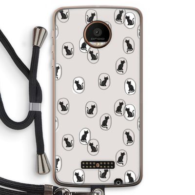 Miauw: Motorola Moto Z Force Transparant Hoesje met koord