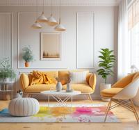 Kleurrijk verfspetters Vinyl tapijt Meer Kinderen